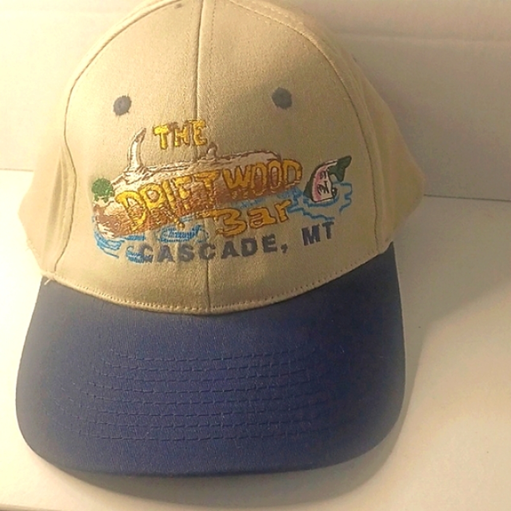 Embroidered Hat The Driftwood Bar Cascade Montana NEW Otto Flex